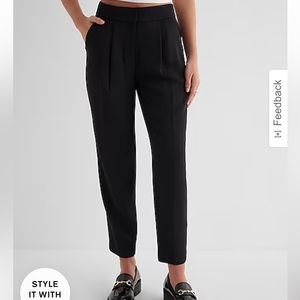 Express Stylist Super High Waisted Pleated Ankle Pant